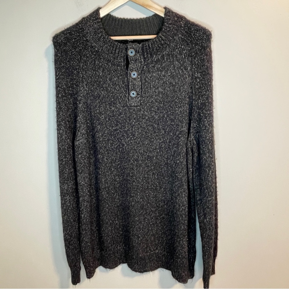 Rails Men's Dark Buckley Smoke Gray Crewneck Sweater